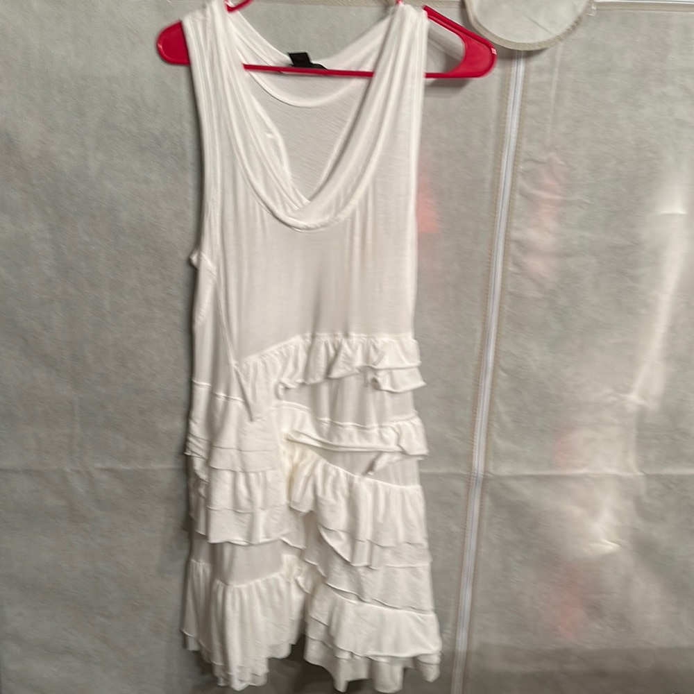Marc Jacobs White Ruffle Dress - Small